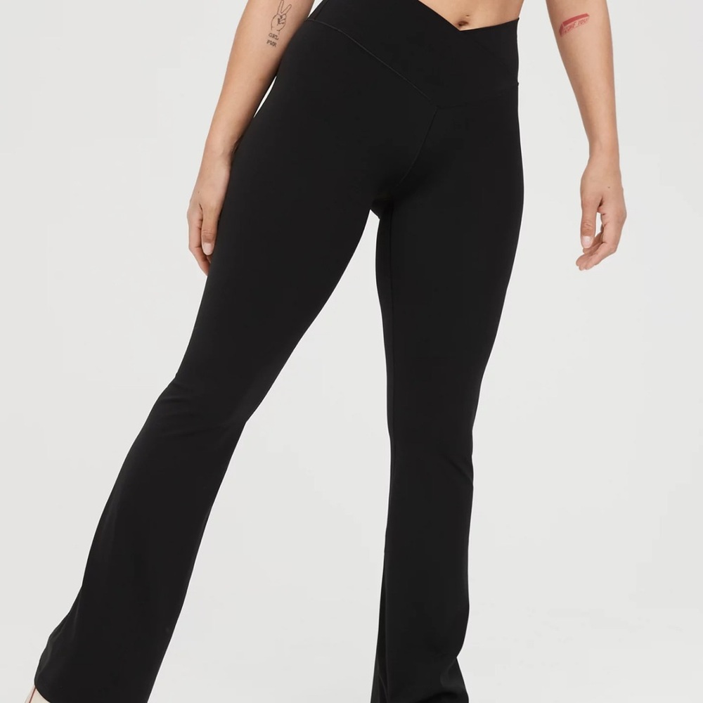 Aerie Black Boot Cut Flare Pants